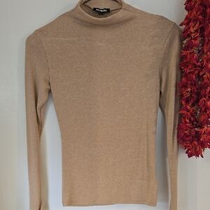 Tan Turtleneck Sweater